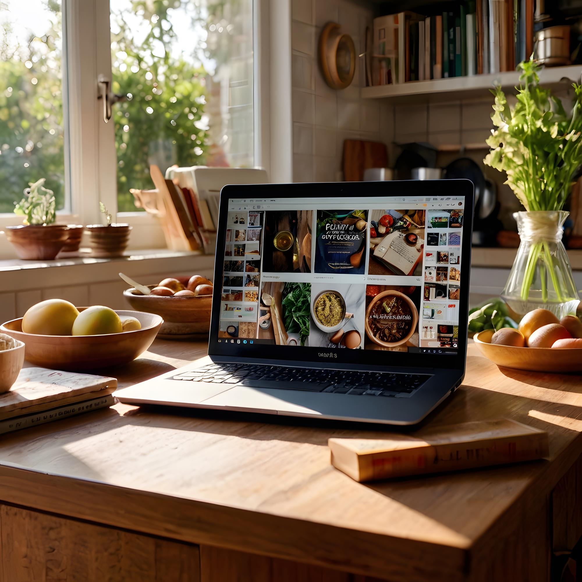 Set virtuale della masterclass su laptop
